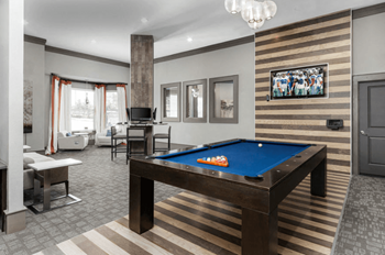 Social room with billiards